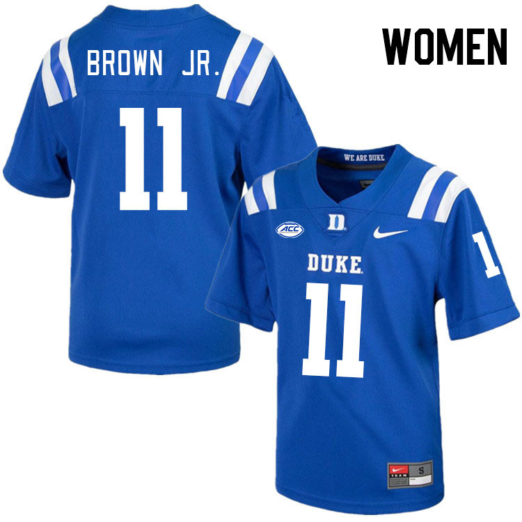 Women #11 Derrick Brown Jr. Duke Blue Devils College Football Jerseys Stitched-Royal